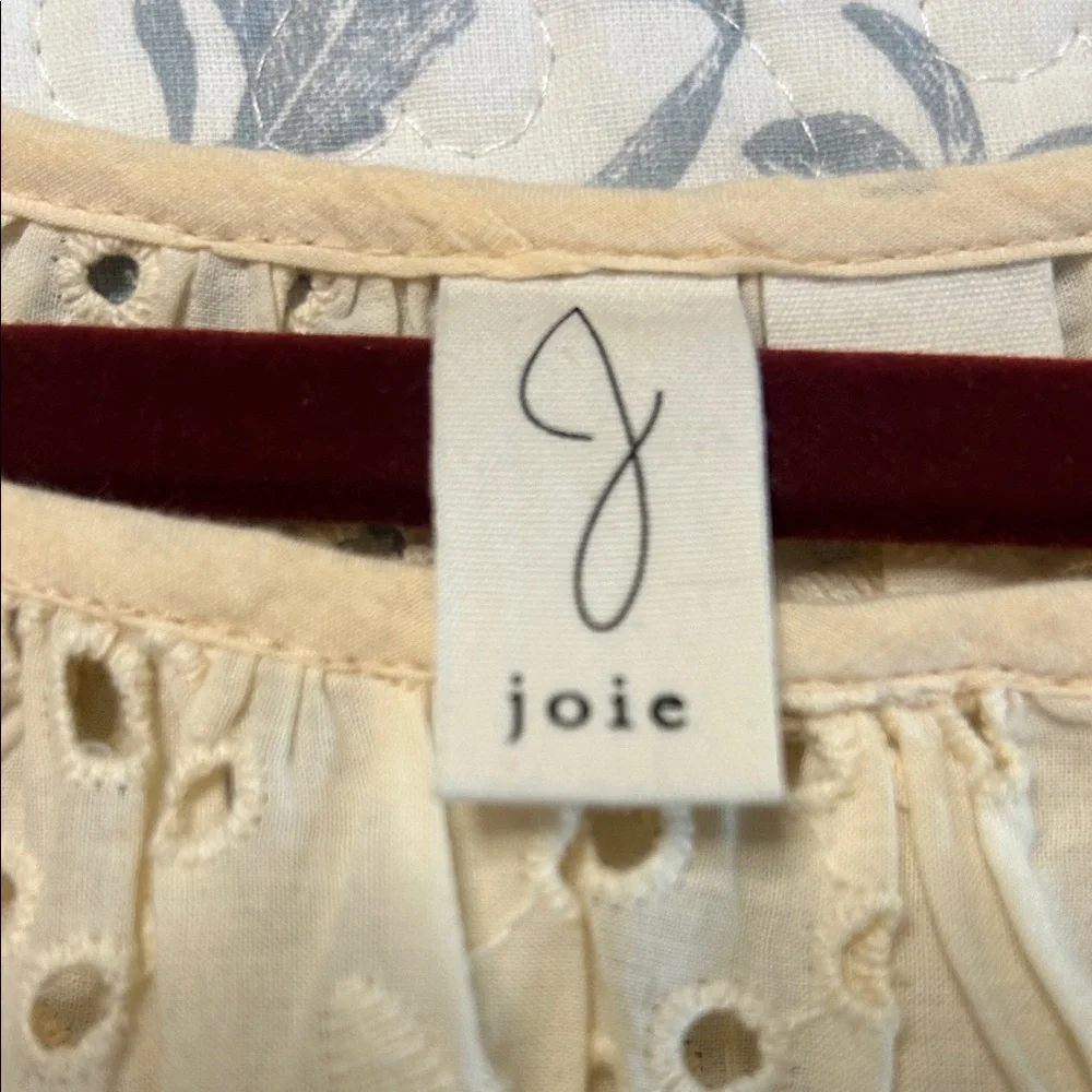 Joie Cream Eyelet Blouse - Picture 1 of 6